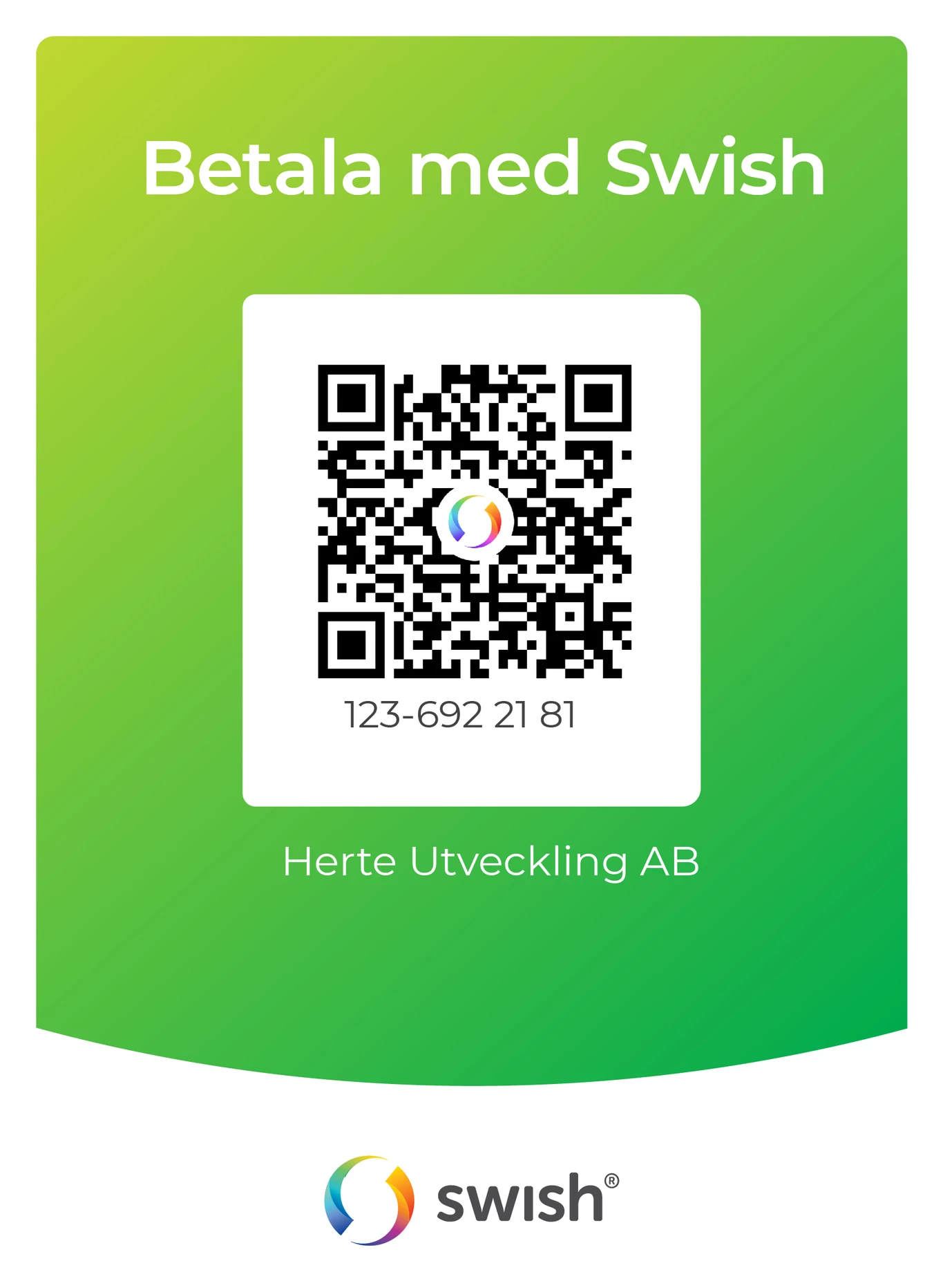 herte swish qr